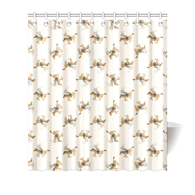 Cowboy Pattern Print Design 01 Shower Curtain