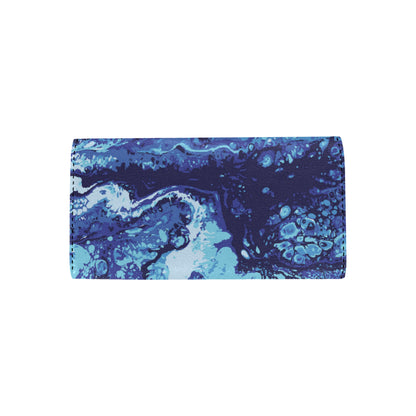 Ocean Liquid Pattern Print Design A03 Women's Trifold Wallet