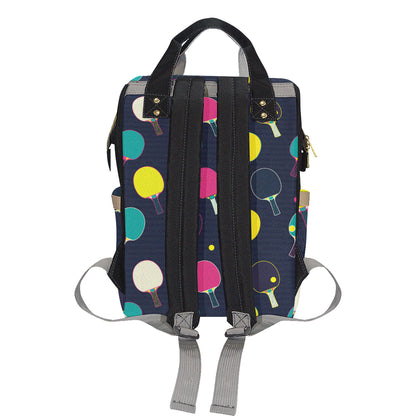Ping Pong Pattern Print Design A04 Diaper Bag Backpack