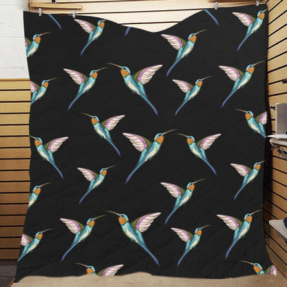 Hummingbird Pattern Print Design 06 Premium Quilt