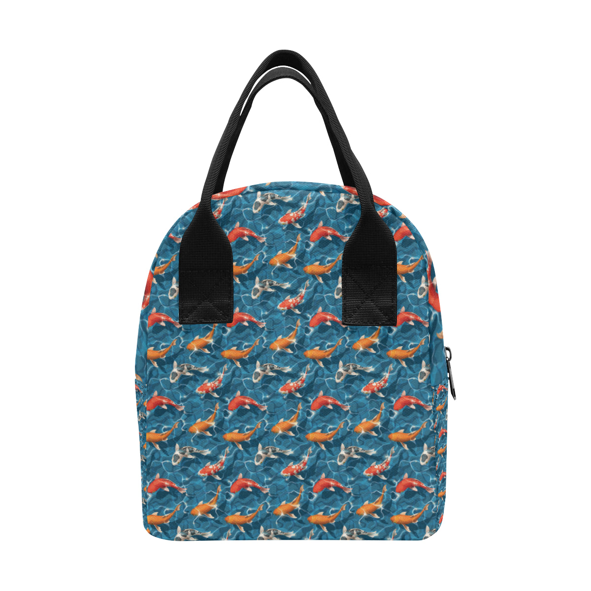 Koi Carp Water Design Themed Print Insulated Lunch Bag
