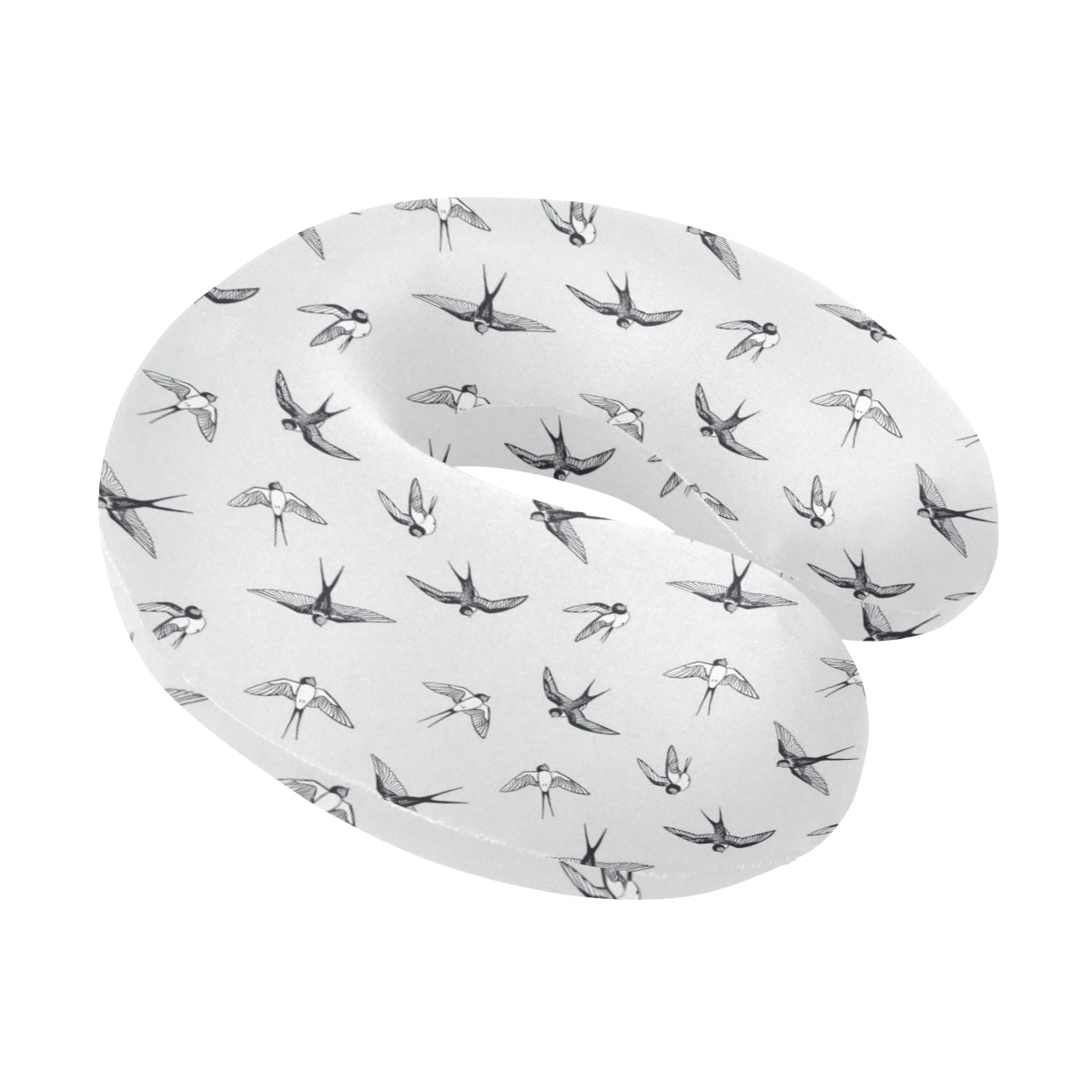 Swallow Bird Pattern Print Design 04 U-Shaped Travel Neck Pillow