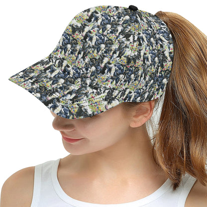 Cow Watercolor Print Pattern Snapback Cap