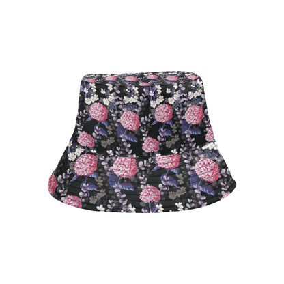 Hydrangea Pattern Print Design HD04 Unisex Bucket Hat