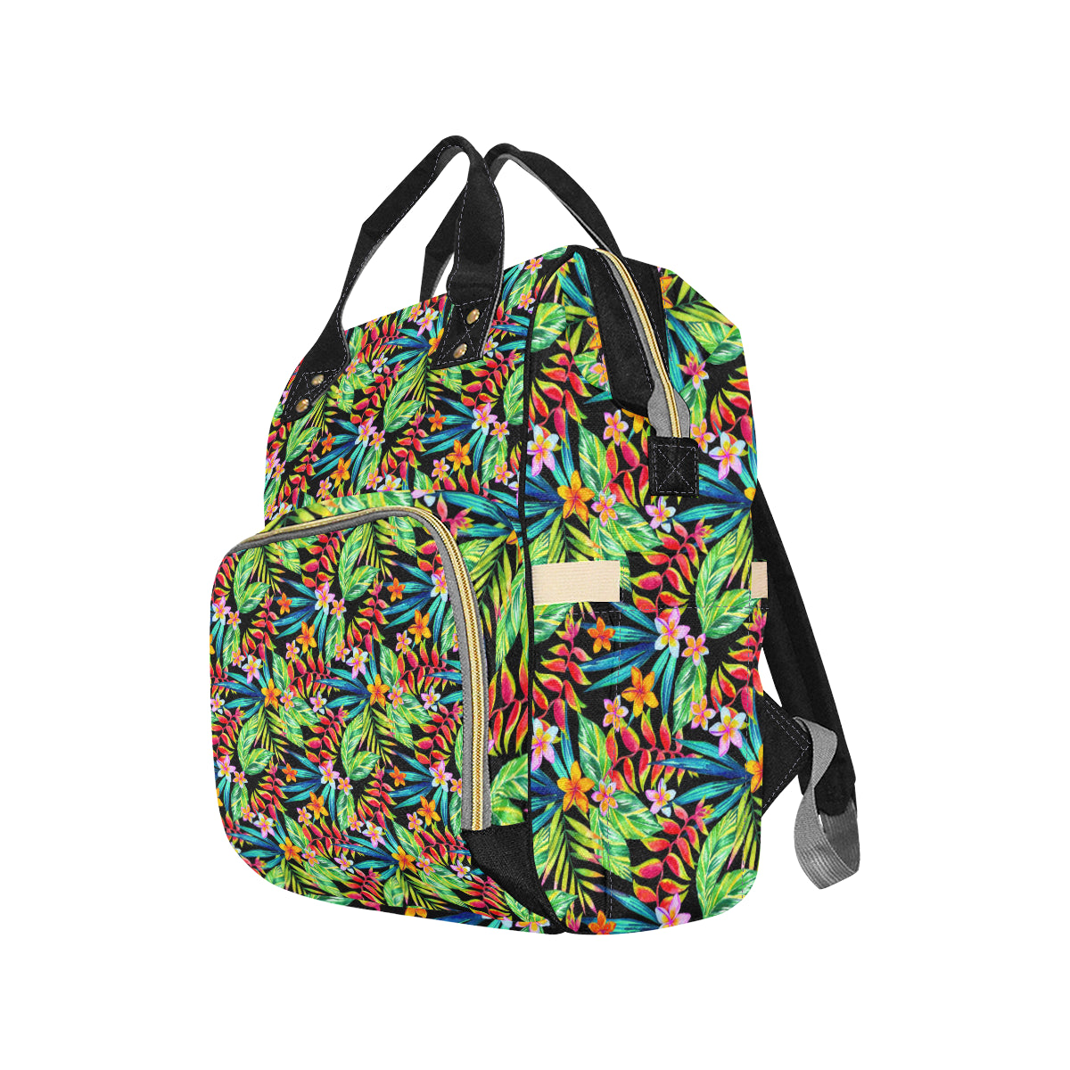 Heliconia Pattern Print Design HL09 Diaper Bag Backpack