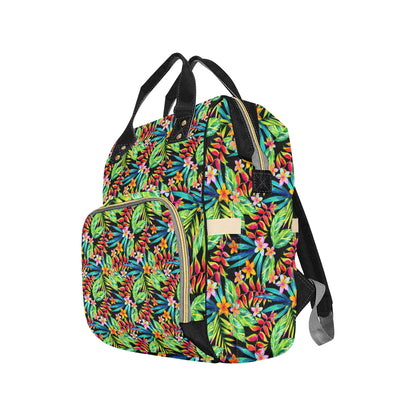 Heliconia Pattern Print Design HL09 Diaper Bag Backpack