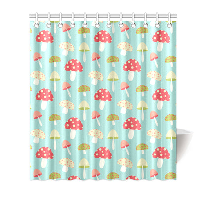 Mushroom Pattern Print Design A01 Shower Curtain