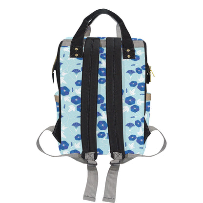 Morning Glory Pattern Print Design MG07 Diaper Bag Backpack