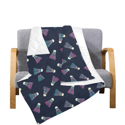 Badminton Ball Pattern Print Design 02 Premium Quilt