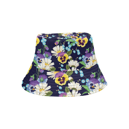 Pansy Pattern Print Design PS03 Unisex Bucket Hat