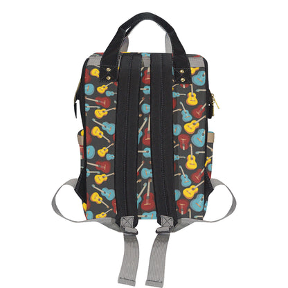 Acoustic Guitar Pattern Print Design 01 Diaper Bag Backpack
