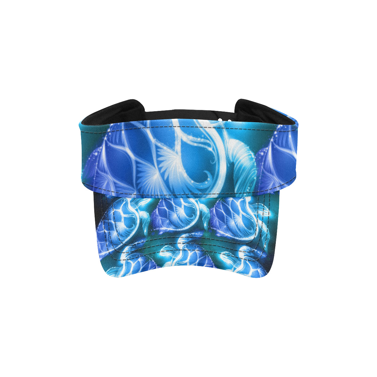 Blue Neon Sea Turtle Print Unisex Sun Visor