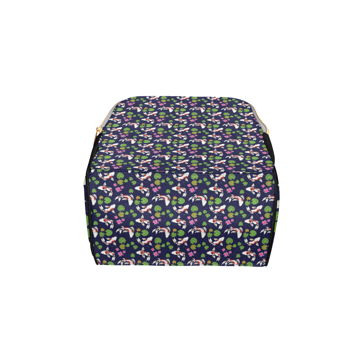 Koi Carp Pattern Design Themed Print Diaper Bag Backpack