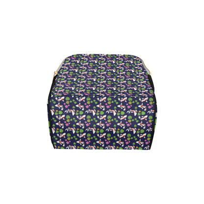 Koi Carp Pattern Design Themed Print Diaper Bag Backpack