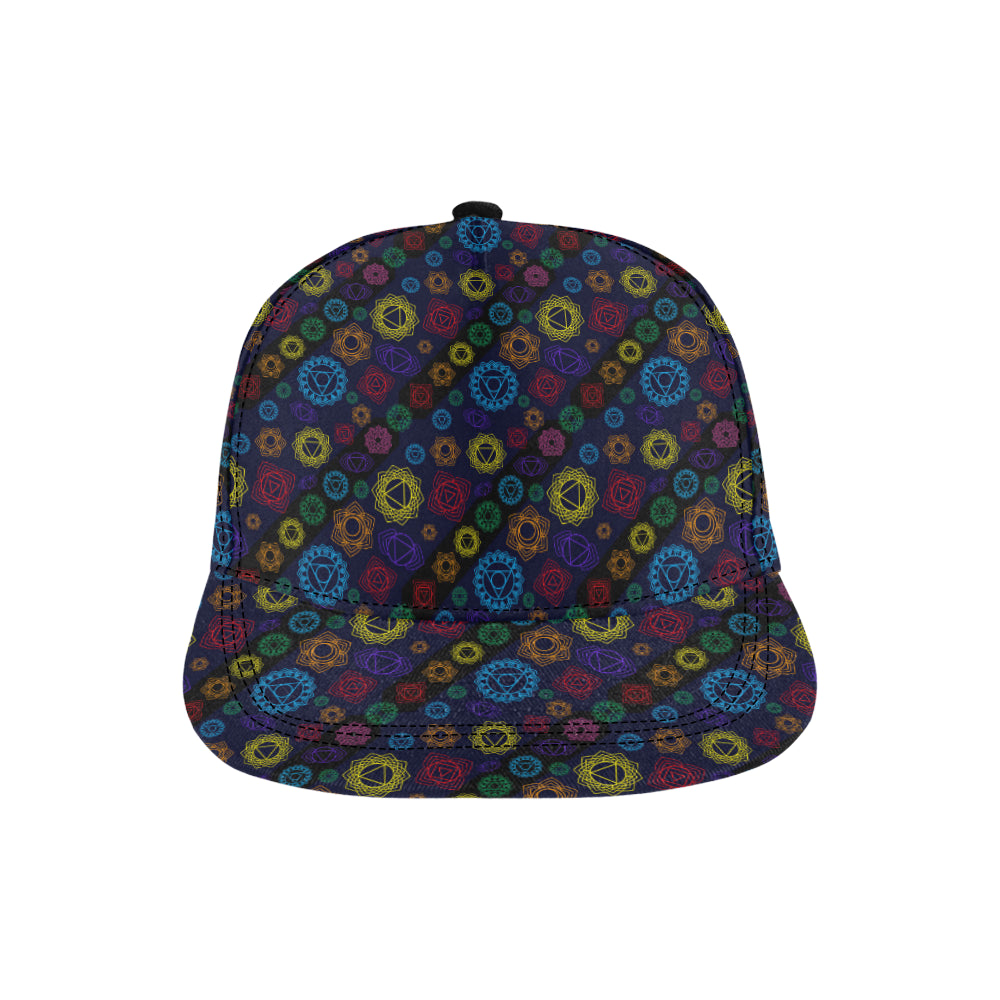 Chakra Colorful Print Pattern Snapback Cap