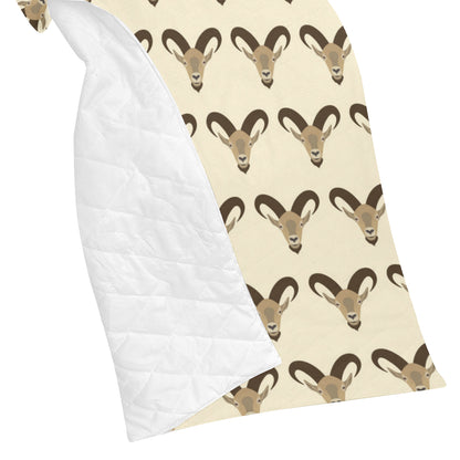 Goat Pattern Print Design 01 Premium Quilt