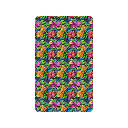 Tropical Folower Colorful Print Rubber Doormat