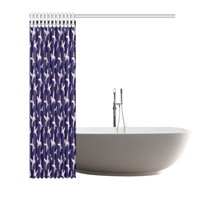 Pegasus Pattern Print Design 02 Shower Curtain