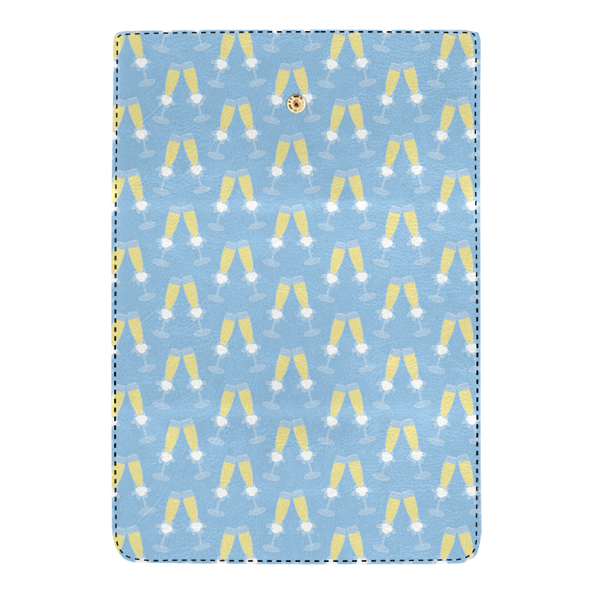 Champagne Pattern Print Design 06 Women's Trifold Wallet