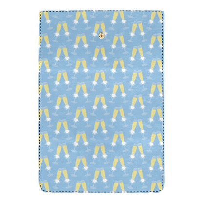 Champagne Pattern Print Design 06 Women's Trifold Wallet