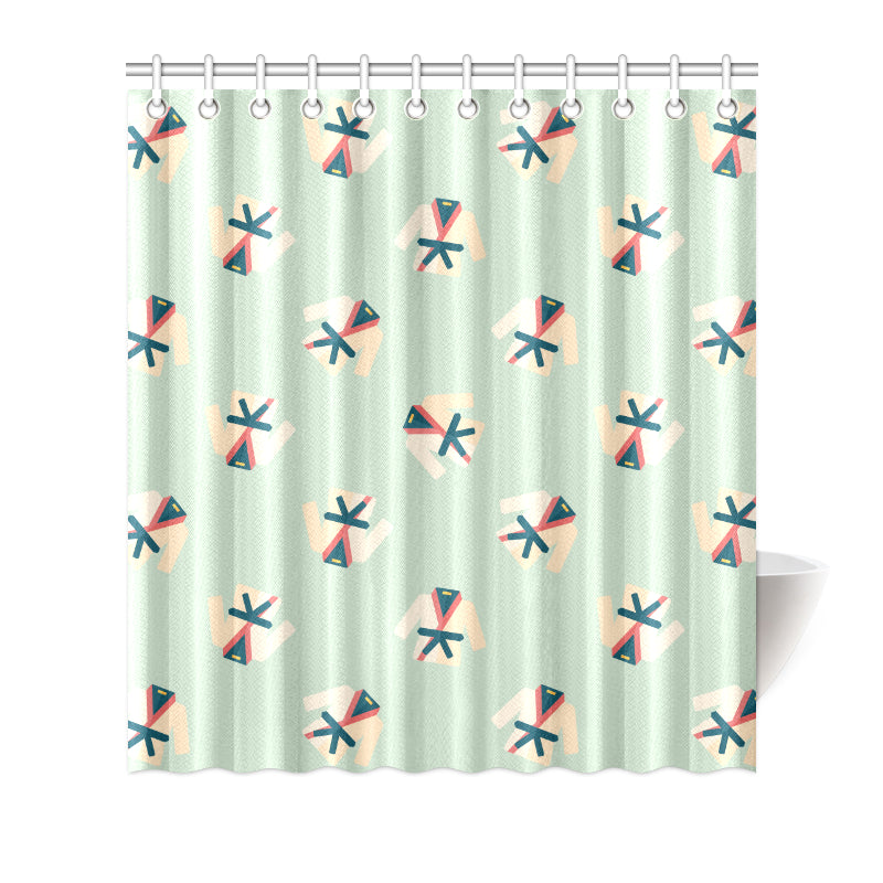Karate Pattern Print Design 02 Shower Curtain