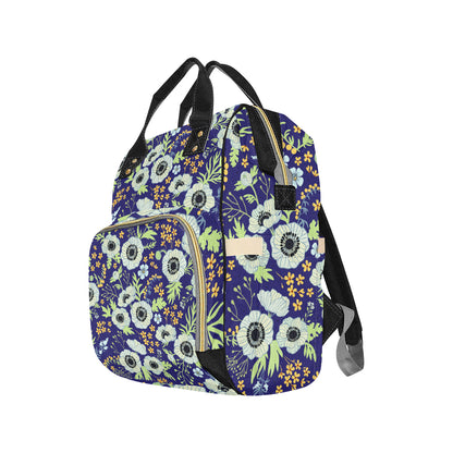 Anemone Pattern Print Design AM06 Diaper Bag Backpack