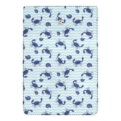 Crab Pattern Print Design 04 Women's Trifold Wallet