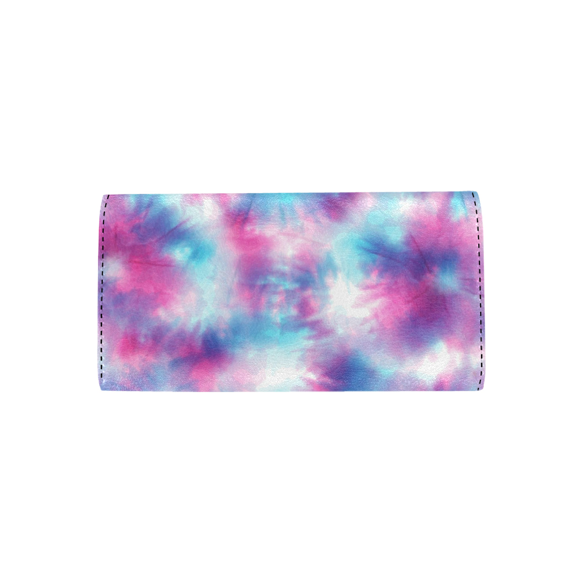 Tie Dye Blue Pink Women's Trifold Wallet