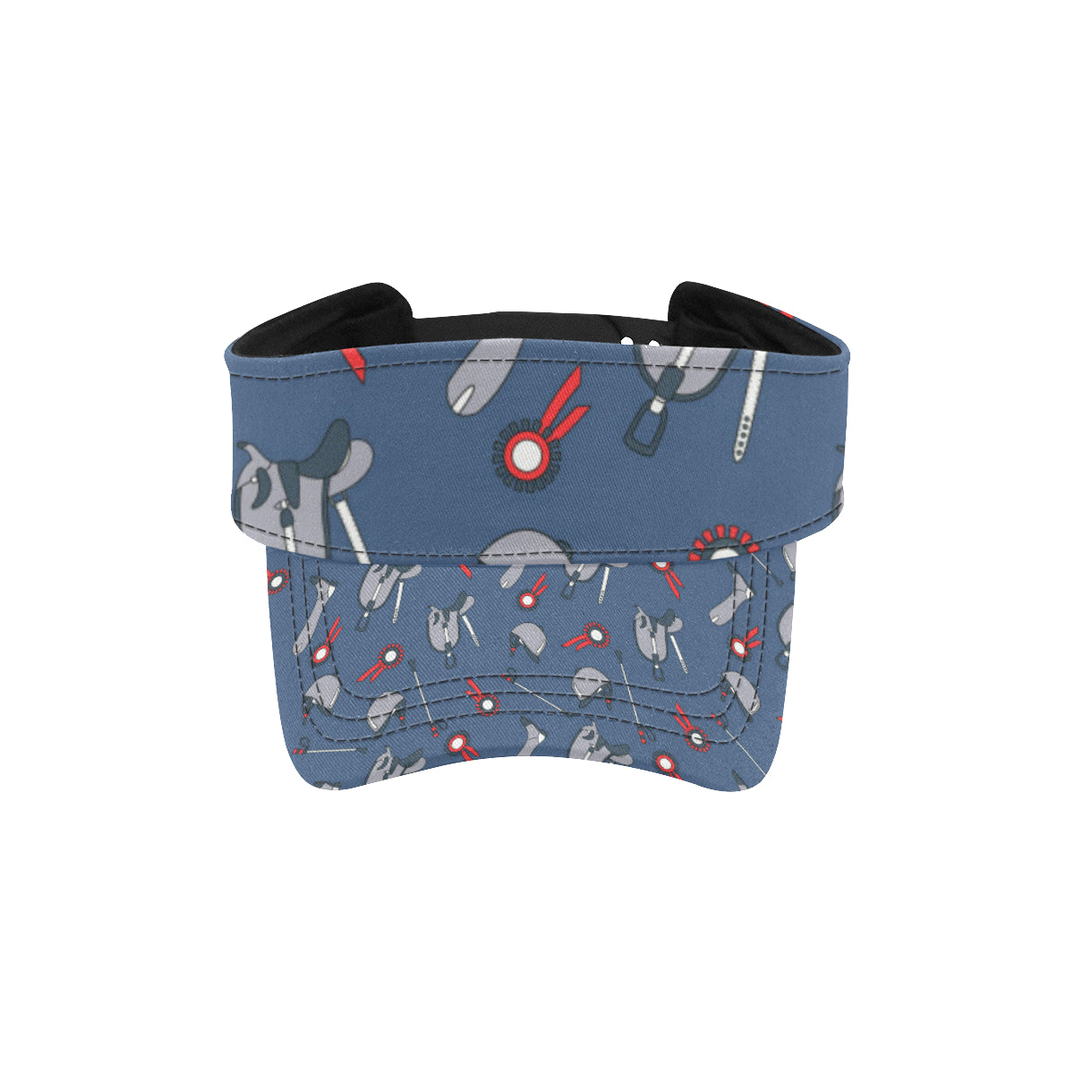 Equestrian Equipment Background Unisex Sun Visor