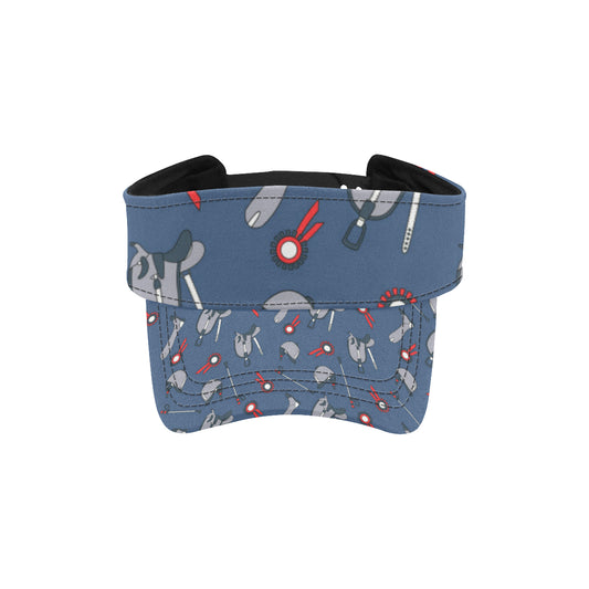 Equestrian Equipment Background Unisex Sun Visor