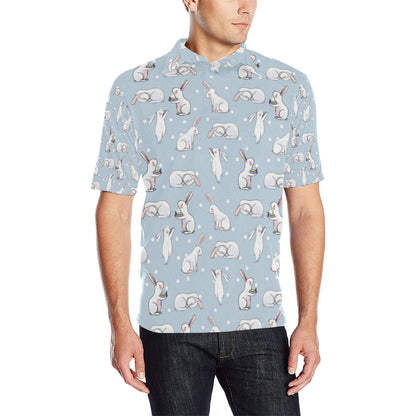 Rabbit Pattern Print Design RB06 Men Polo Shirt