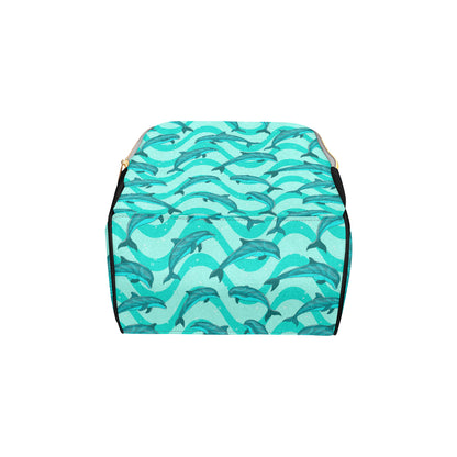 Dolphin Wave Print Diaper Bag Backpack