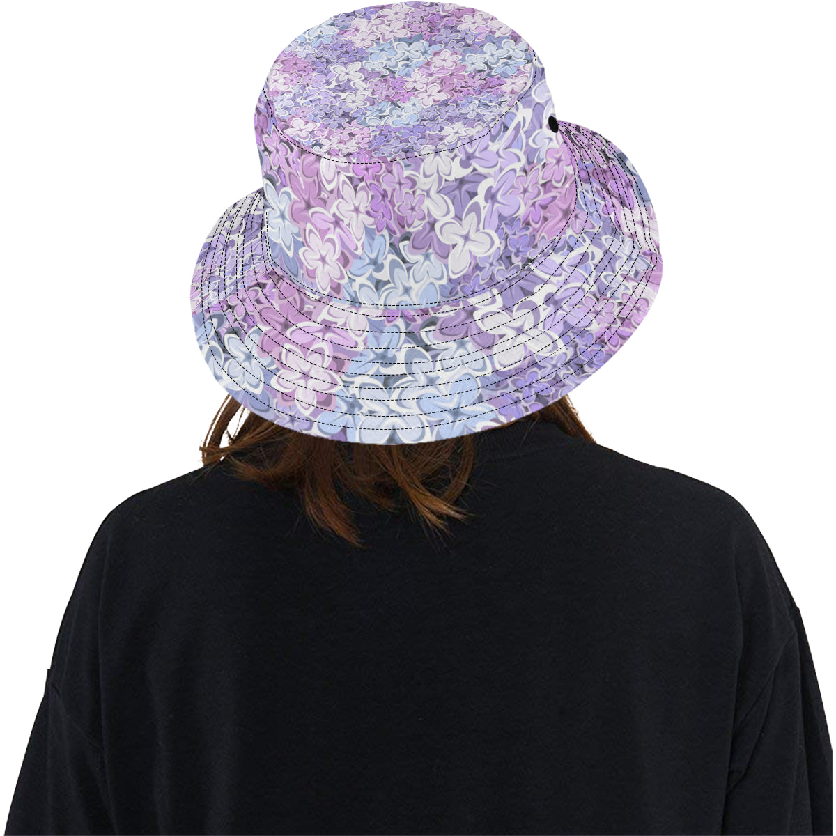 Lilac Pattern Print Design LI01 Unisex Bucket Hat