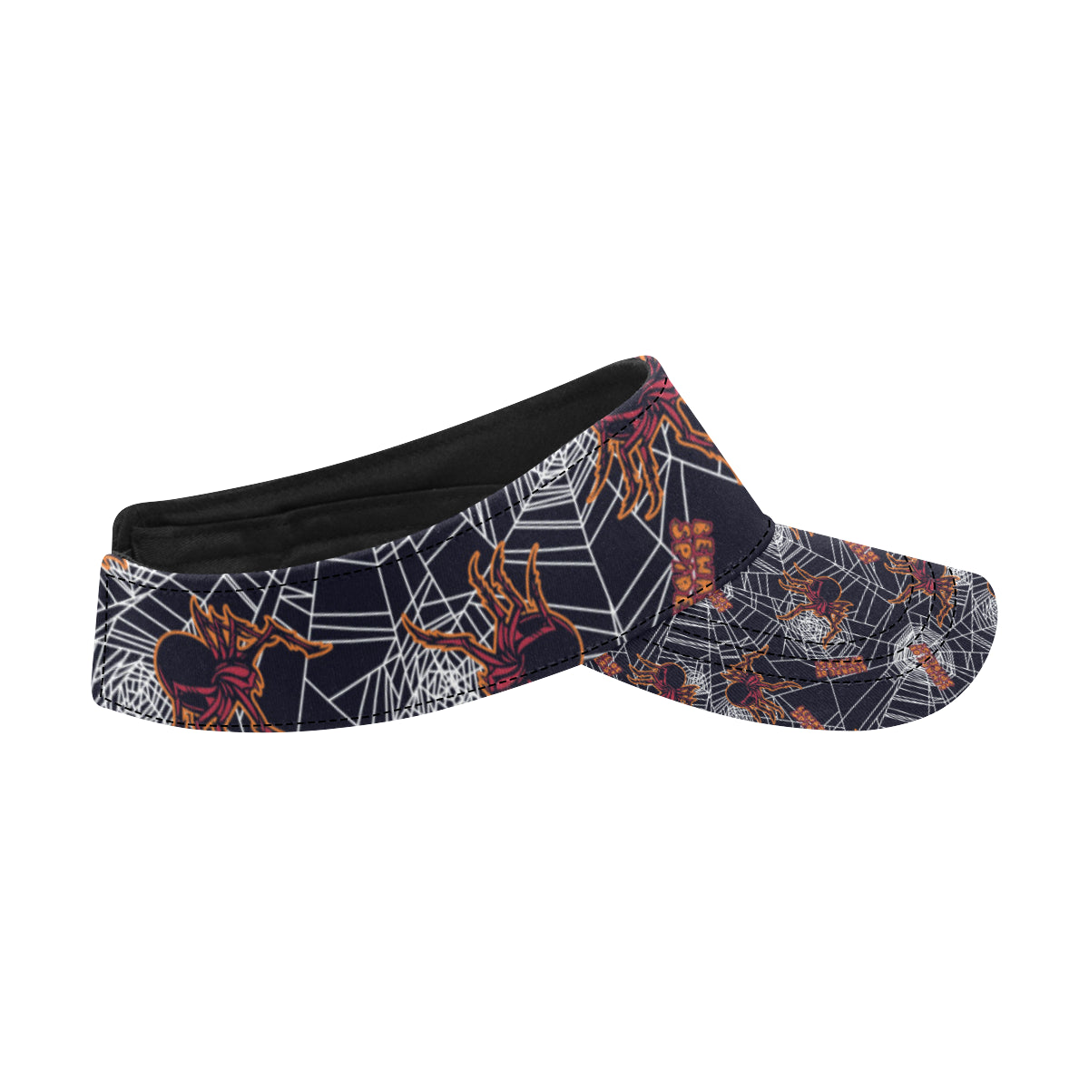Tarantula Spiderwebs Pattern Print Design 01 Unisex Sun Visor
