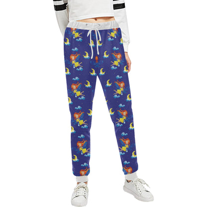 Fairy with Moon Print Pattern Unisex Sweatpants