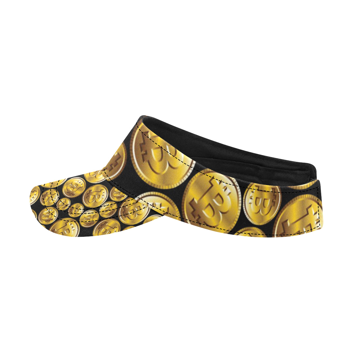 Bitcoin Pattern Print Design DO05 Unisex Sun Visor