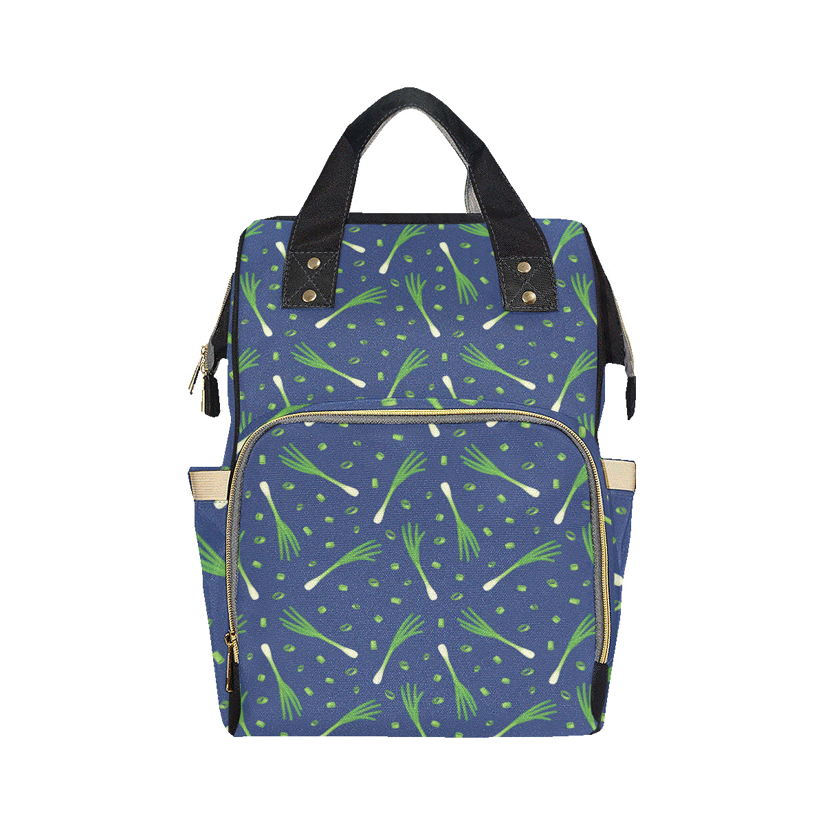 Leek Pattern Print Design 02 Diaper Bag Backpack