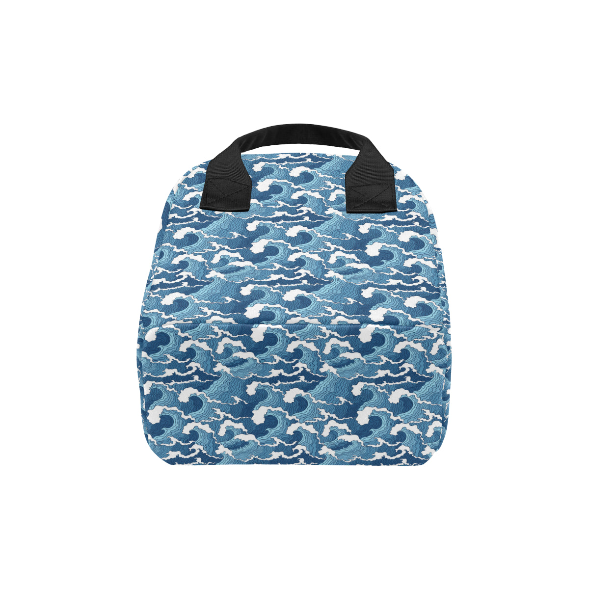 Wave Themed Pattern Print Insulated Lunch Bag