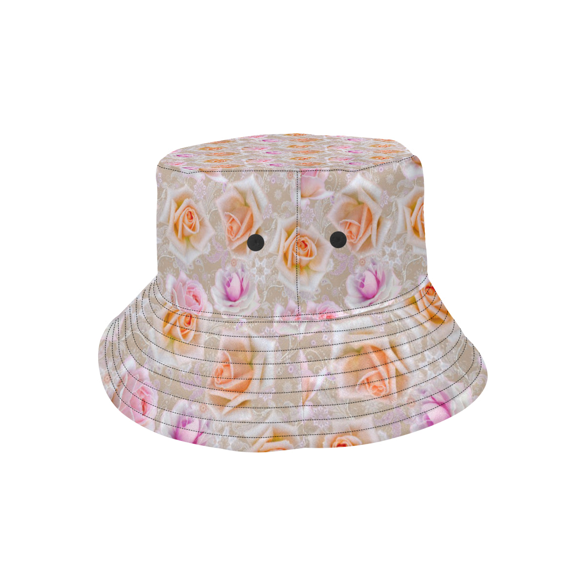 Rose Pattern Print Design RO011 Unisex Bucket Hat