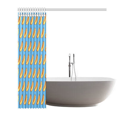 Hot Dog Pattern Print Design 02 Shower Curtain