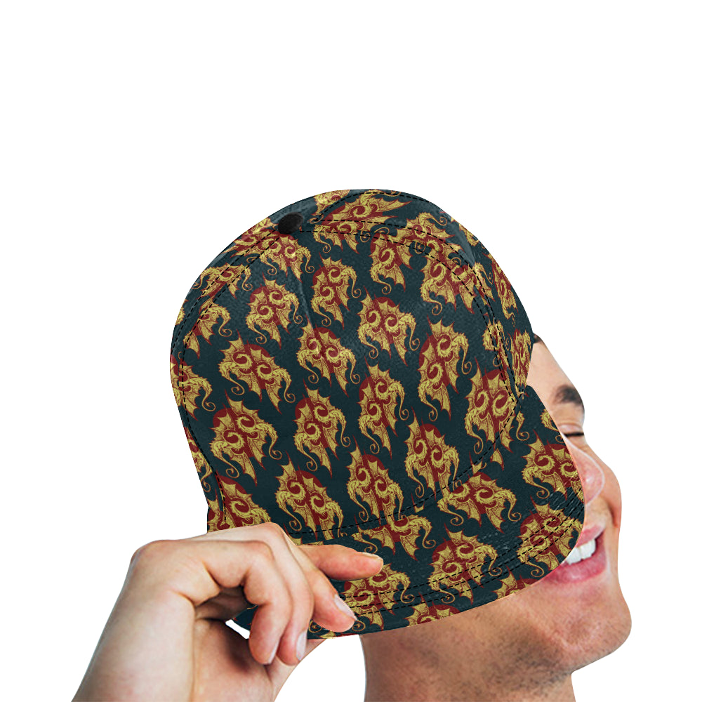 Dragons Gold Design Pattern Snapback Cap