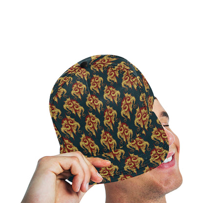 Dragons Gold Design Pattern Snapback Cap