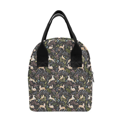 Deer Floral Jungle Insulated Lunch Bag
