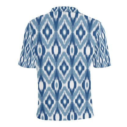 Ikat Pattern Print Design 03 Men Polo Shirt
