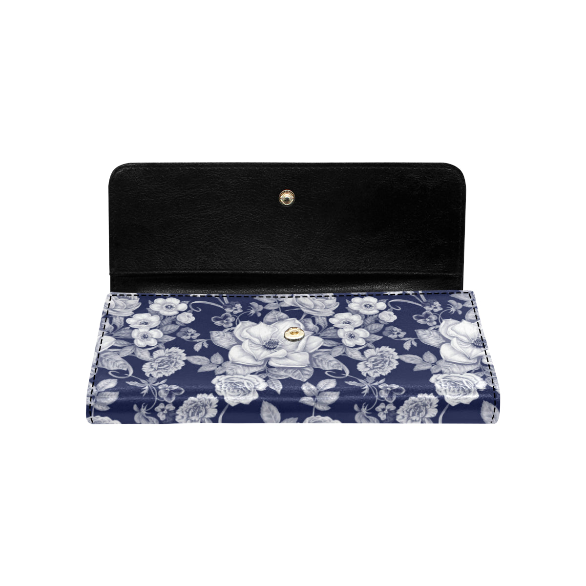 Floral Infrared Pattern Women's Trifold Wallet