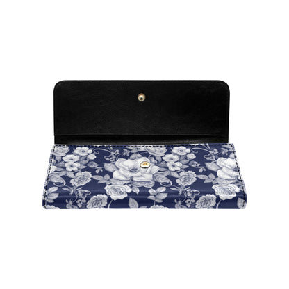 Floral Infrared Pattern Women's Trifold Wallet