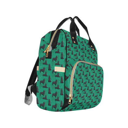 Belgian Sheepdog Pattern Print Design 01 Diaper Bag Backpack