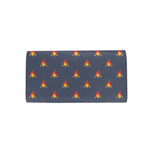 Campfire Pattern Print Design 02 Women's Trifold Wallet
