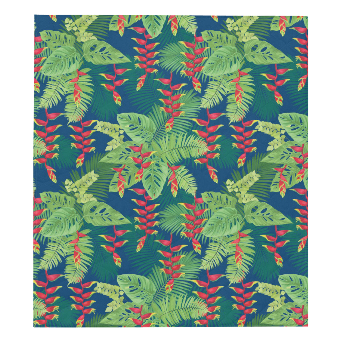 Heliconia Pattern Print Design HL08 Premium Quilt