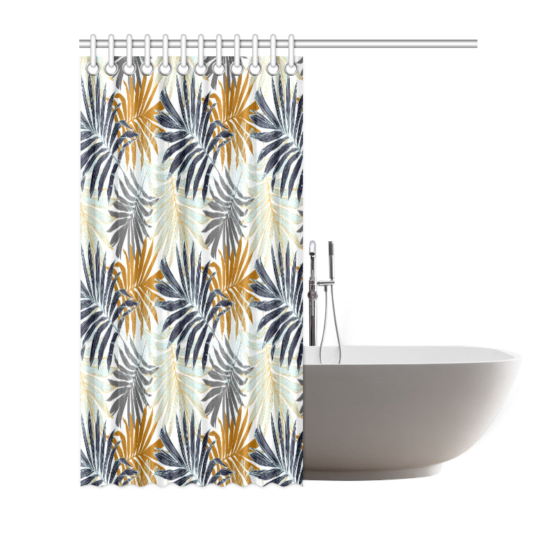 Colorful Tropical Palm Leaves Shower Curtain